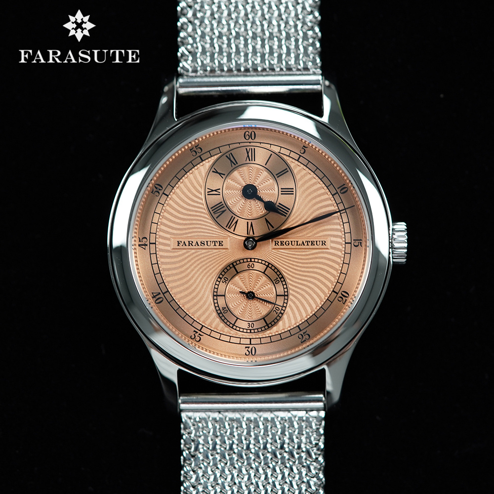 Guilloché Dial Watch - FARASUTE Retro Machinery Wristwatch For Male
