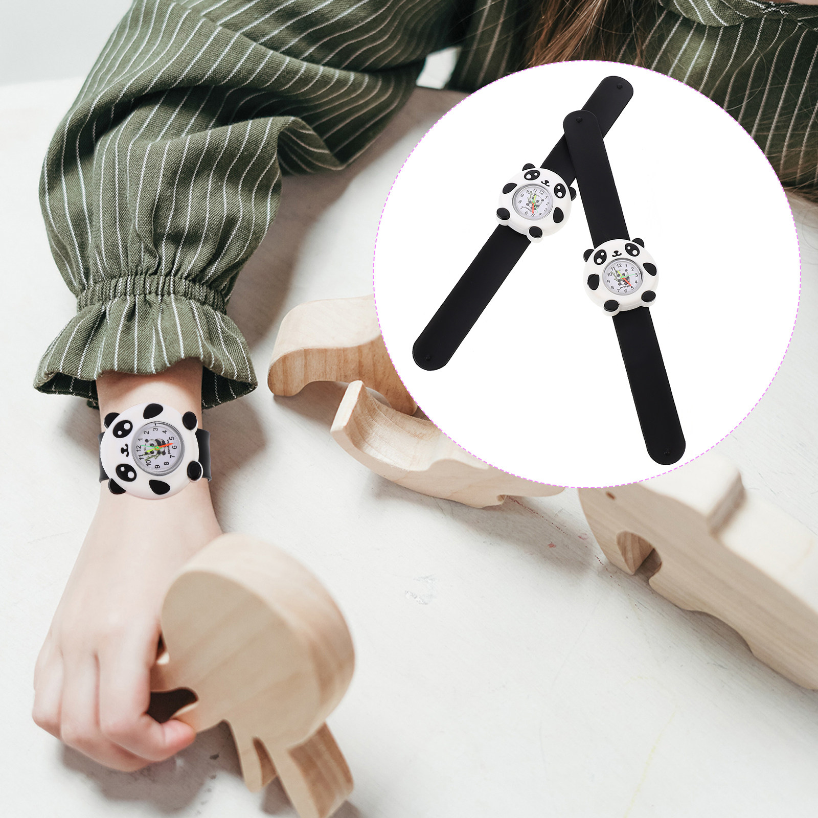 Luxury Watch Kids - 2Pcs Kids Wristwatch Silicone Panda Design
