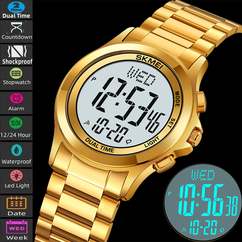Minute Repeater Watch - Skmei Mens Led Chronograph Bracelet Watches