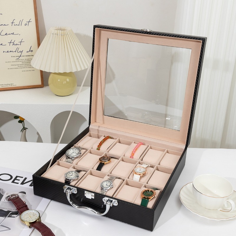 Retro Watch Storage Box Leathe - Luxury Watch Collection Box ulasan dan harga