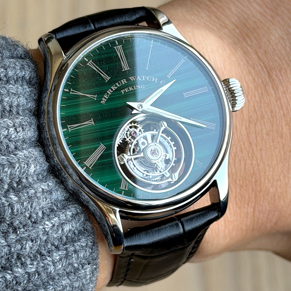 Merkur 100% Tourbillon Watch M - Guilloché Dial Watch ulasan dan harga
