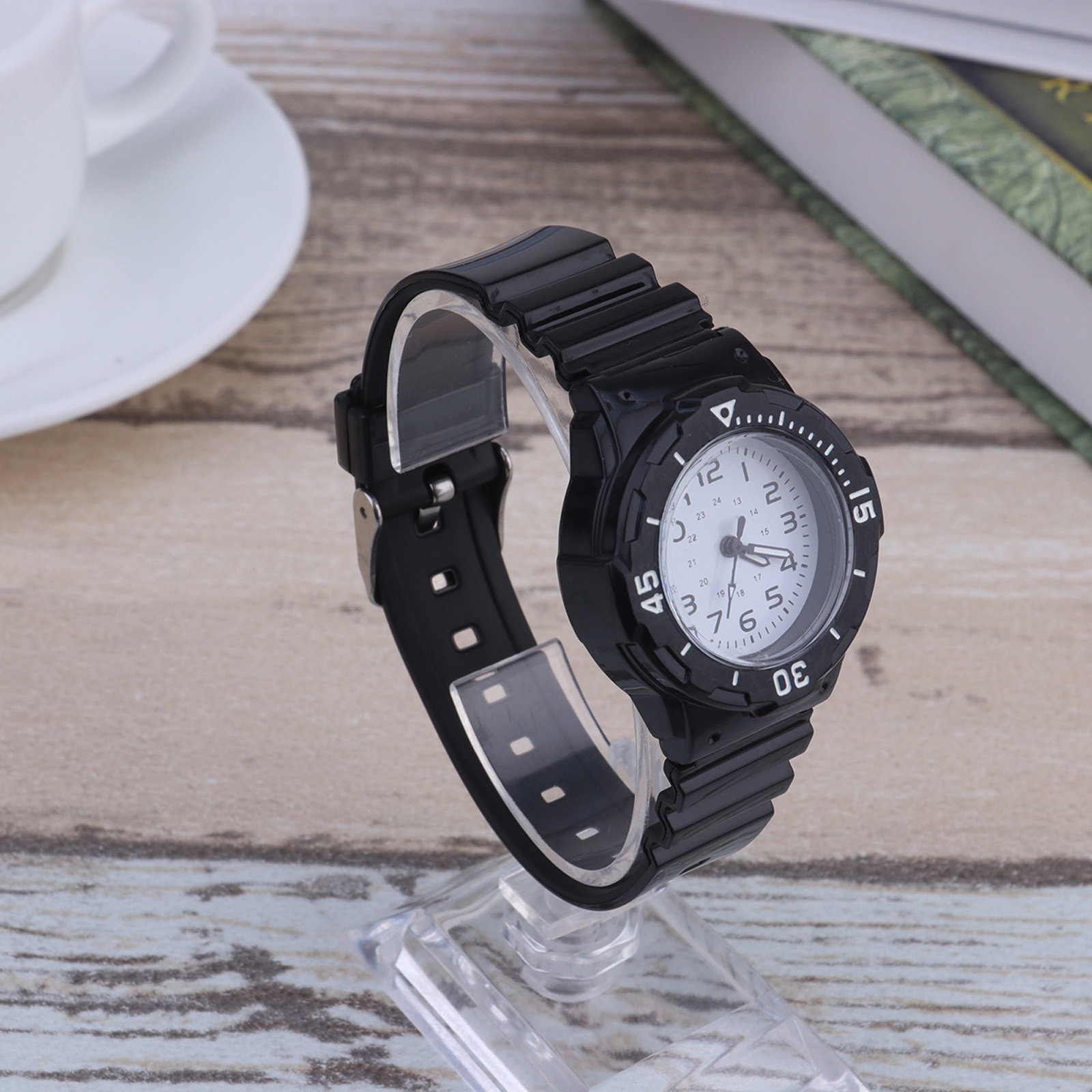 Kids Quartz Watch Black White  - Luxury Watch Kids ulasan dan harga