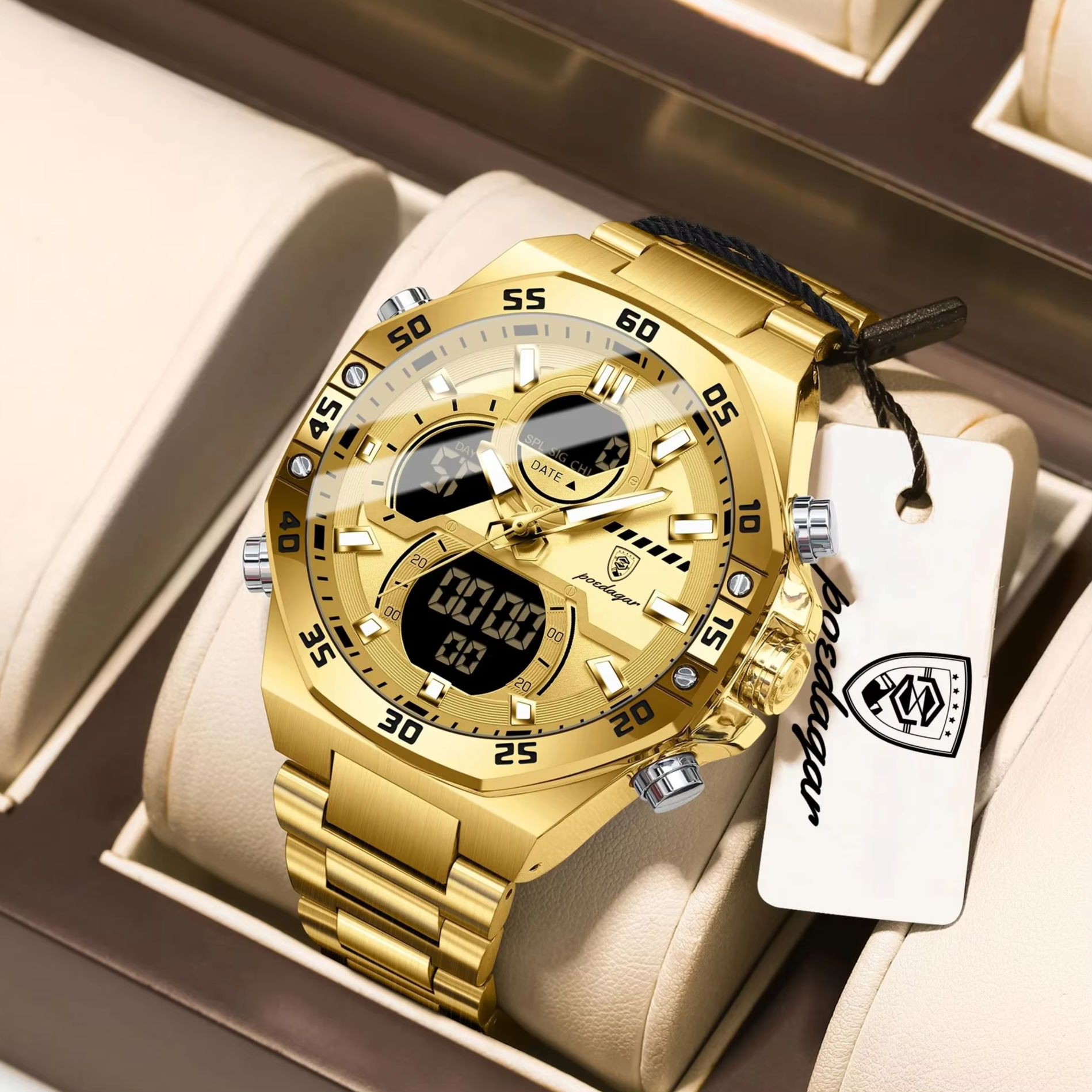 POEDAGAR Sports Quartz Men Wri - Minute Repeater Watch ulasan dan harga