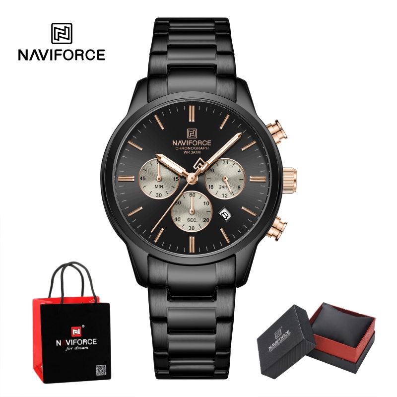 NAVIFORCE Men Quartz Chronogra - Luxury Watch Unique ulasan dan harga
