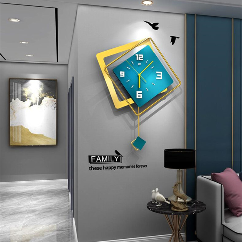 3D Nordic square Swing Wall Cl - Luxury Watch Europe ulasan dan harga