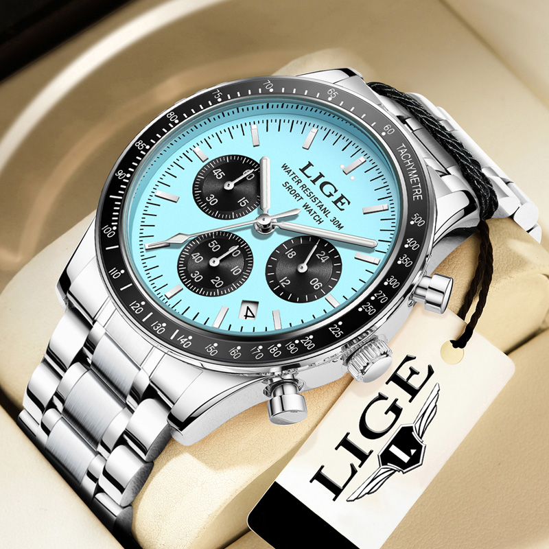 LIGE Top Brand Luxury New Men  - Luxury Watch Collection Box ulasan dan harga