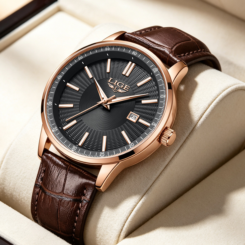 LIGE Top Brand Luxury Men's Wa - Luxury Watch Collection Box ulasan dan harga