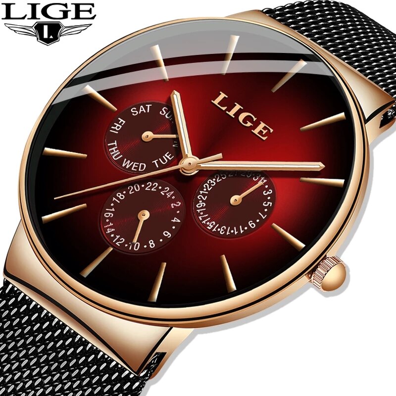New LIGE Fashion Mens Watches  - Luxury Watch Low Price ulasan dan harga