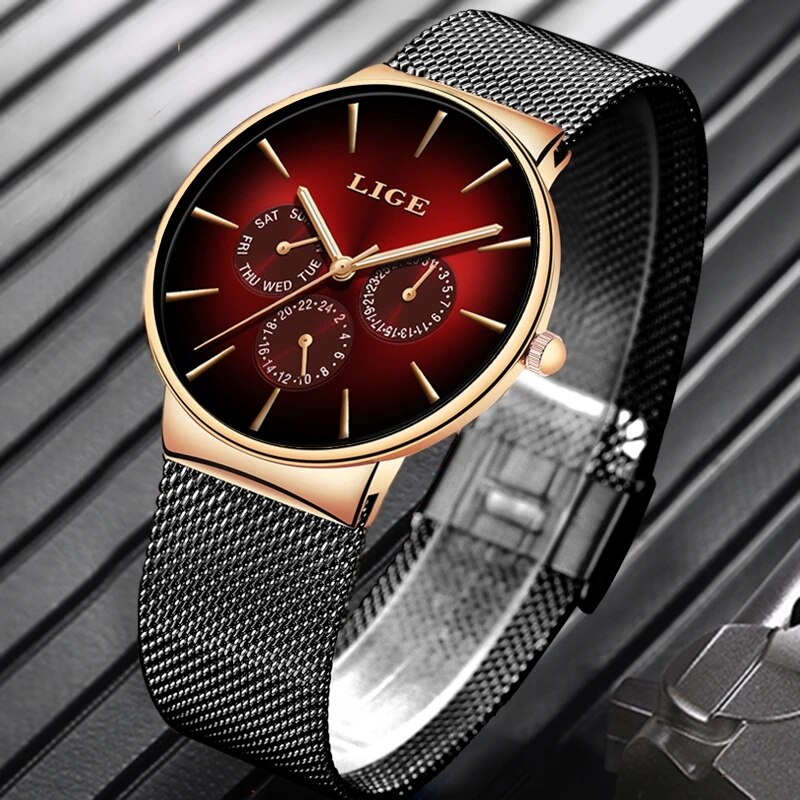 New LIGE Fashion Mens Watches  - Luxury Watch Low Price ulasan dan harga