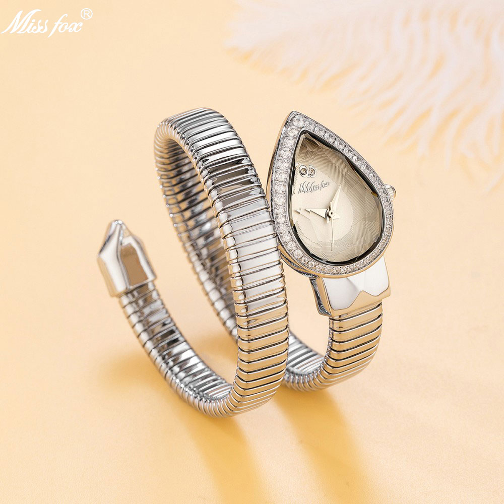 MISSFOX Snake Shape Diamond Wa - Luxury Watch Unique ulasan dan harga