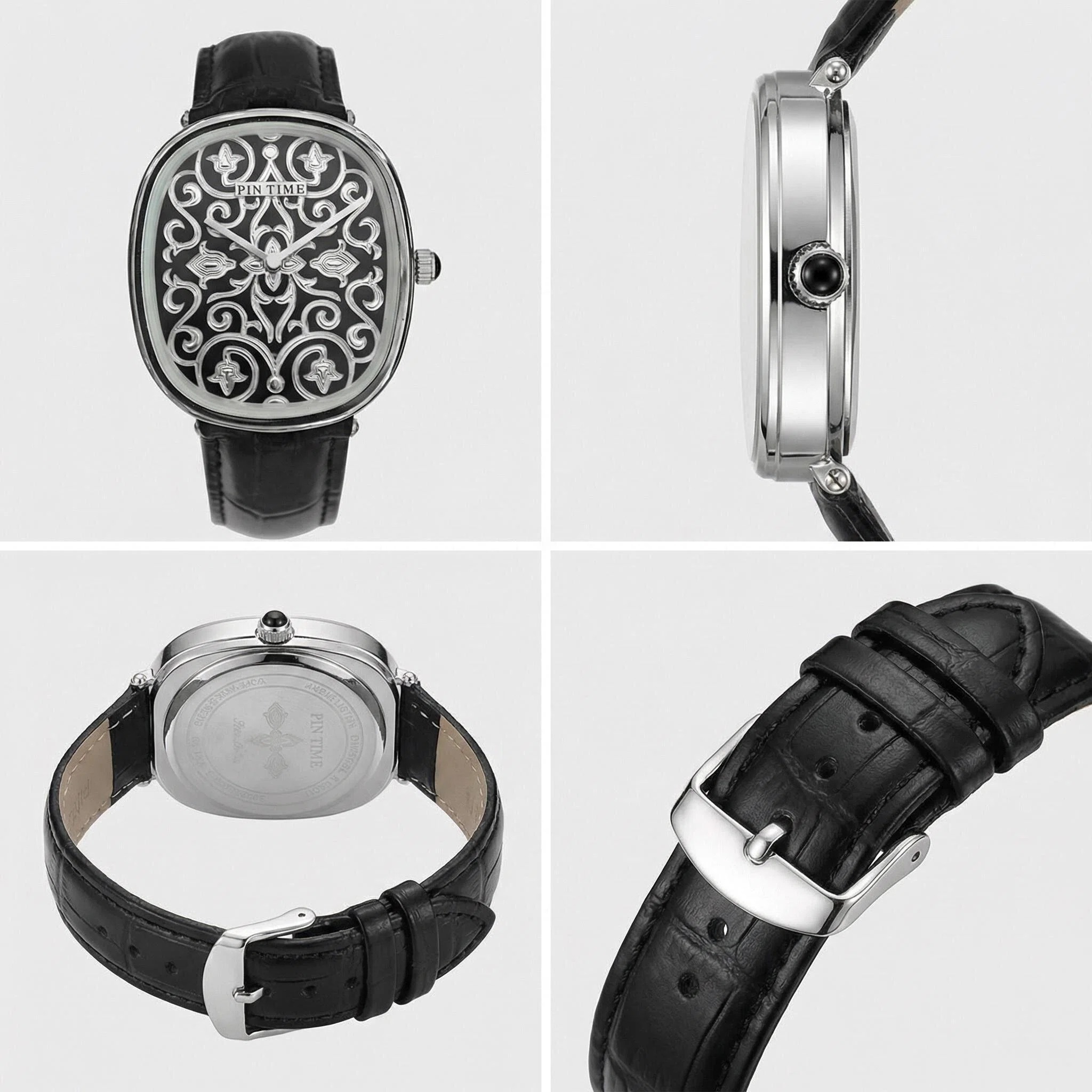 Quartz Watch with 3D Carved De - Guilloché Dial Watch ulasan dan harga